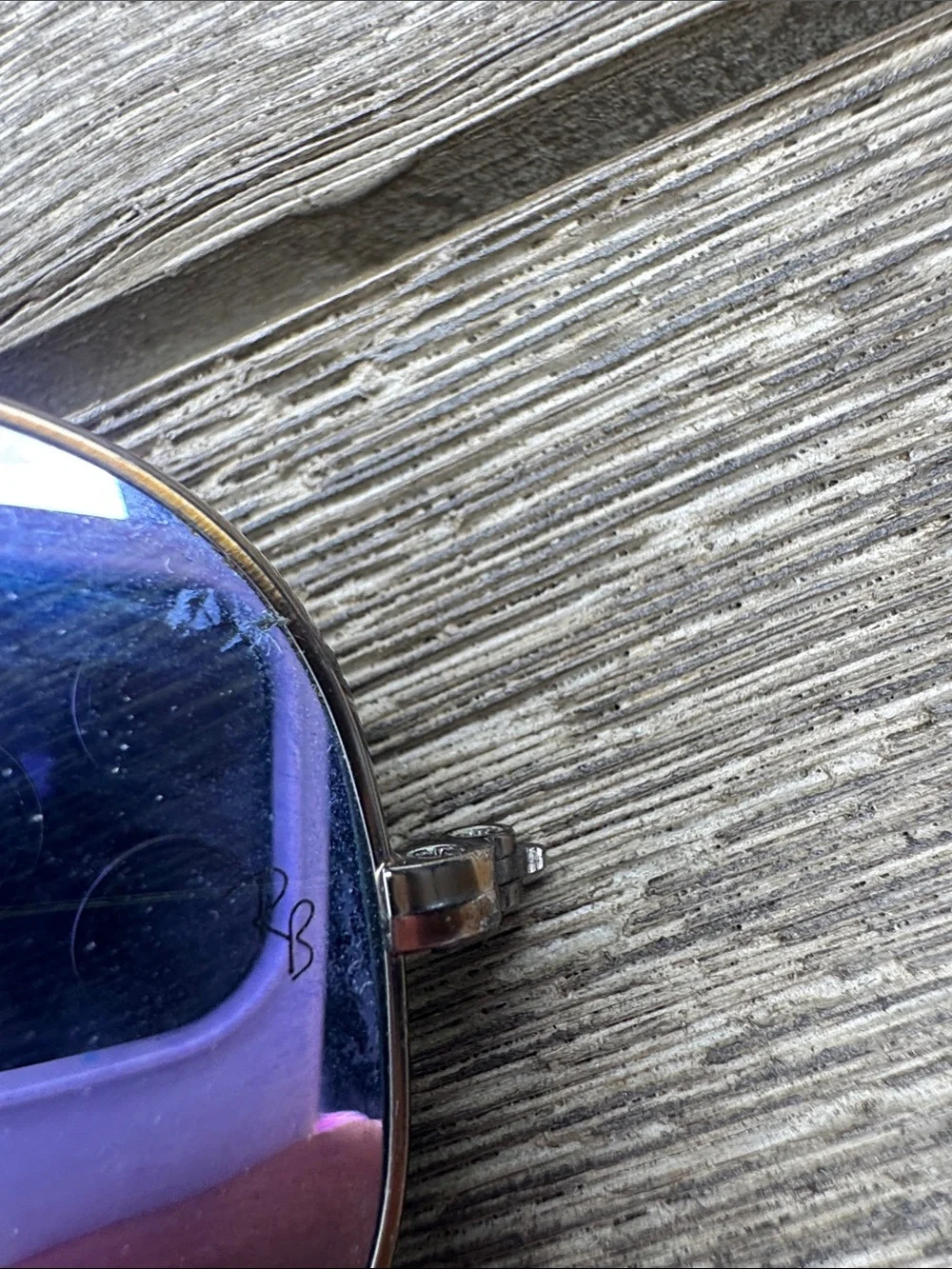 Ray-Ban Women’s Aviator Sunglasses with Mirrored Purple Lenses and Silver Frame